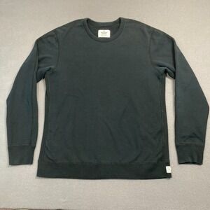 Reigning Champ Sweatshirt Mens XL Black Cotton Crew Neck Long Sleeve Shirt Logo